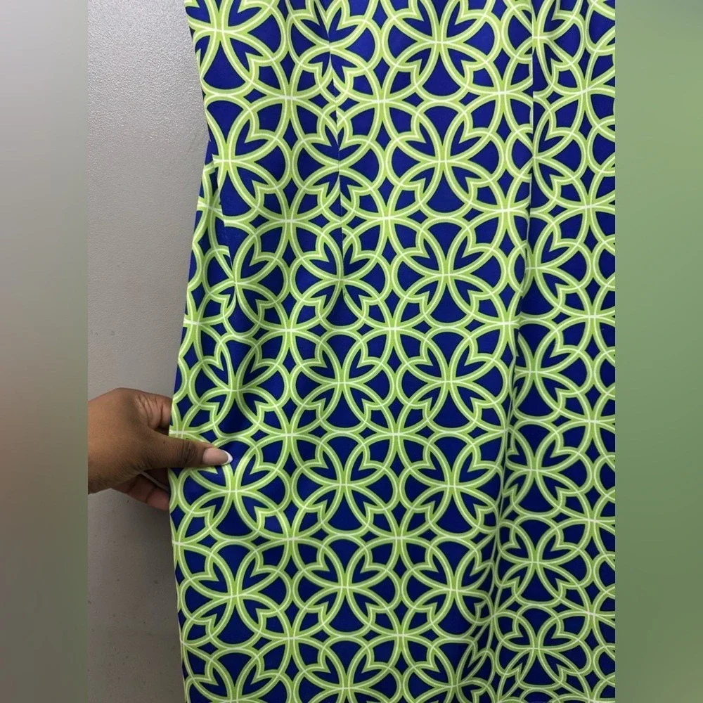 Gretchen Scott Jersey Isosceles Green and Blue Mini dress size small